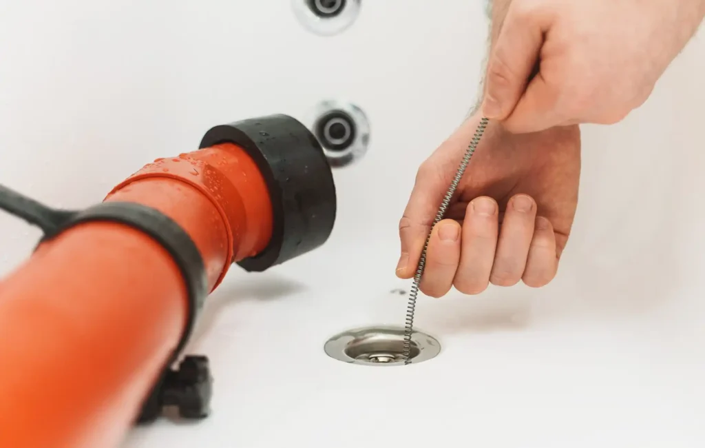 drain cleaning with snake